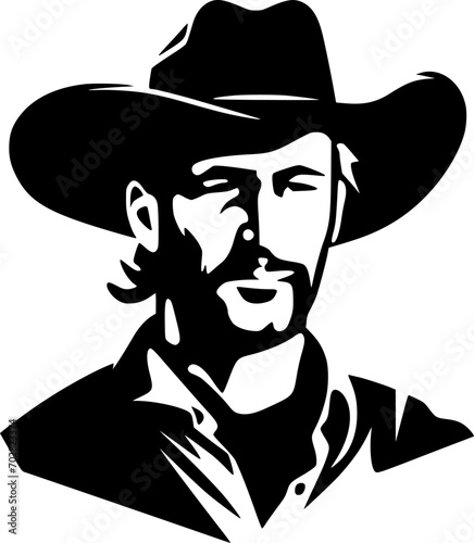 Western | Black and White Vector illustration