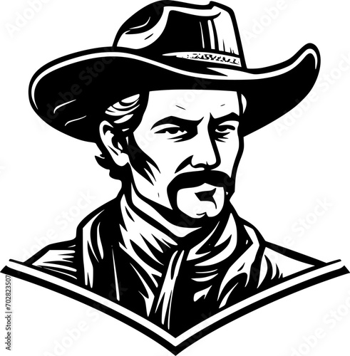 Western | Minimalist and Simple Silhouette - Vector illustration