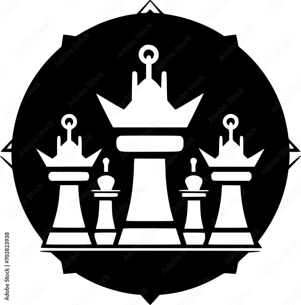 Chess - Minimalist and Flat Logo - Vector illustration Chess - Minimalist and Flat Logo - Vector illustration