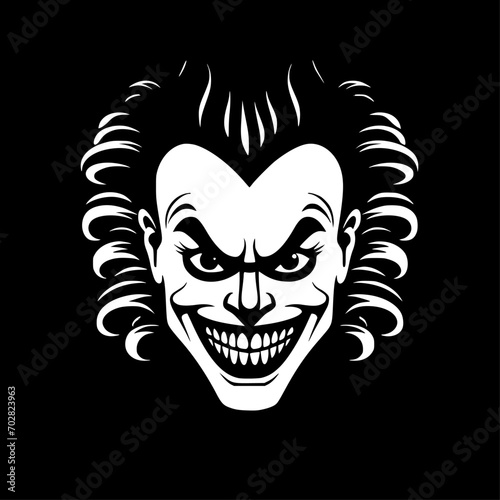 Clown - Minimalist and Flat Logo - Vector illustration