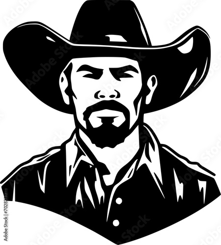 Cowboy - High Quality Vector Logo - Vector illustration ideal for T-shirt graphic