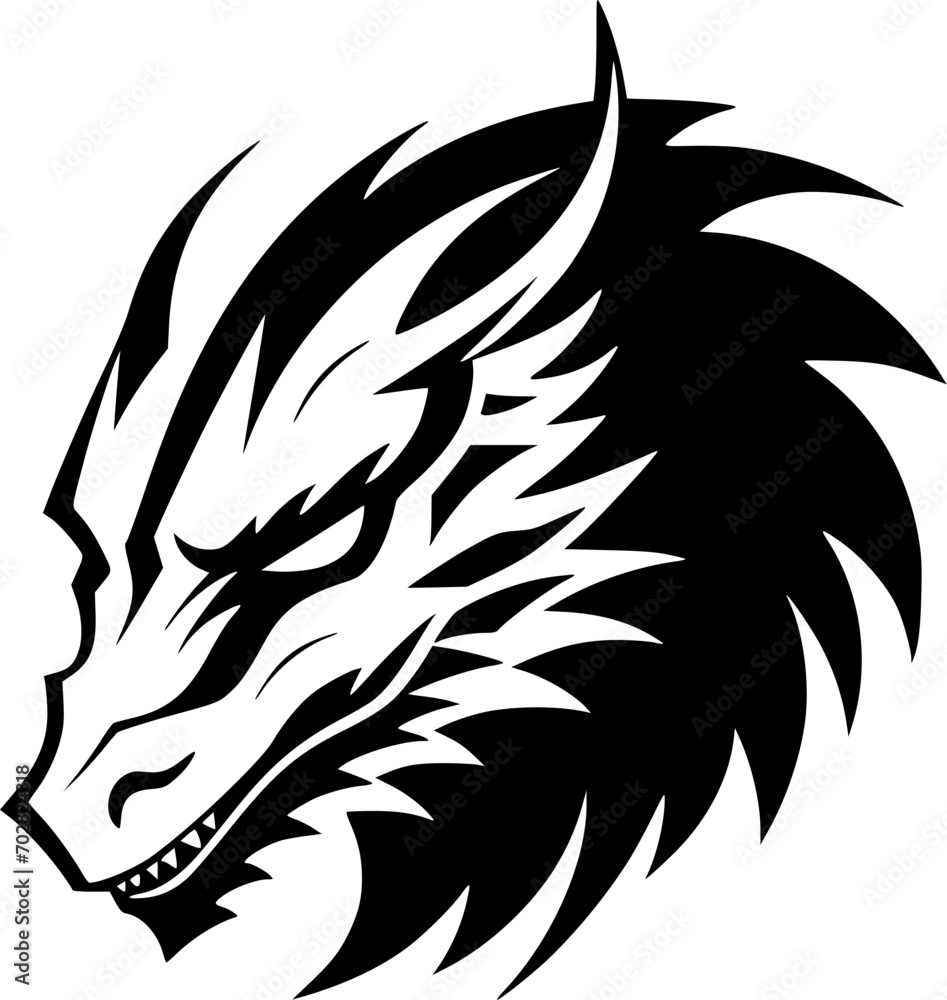 Dragon | Minimalist and Simple Silhouette - Vector illustration Dragon | Minimalist and Simple Silhouette - Vector illustration