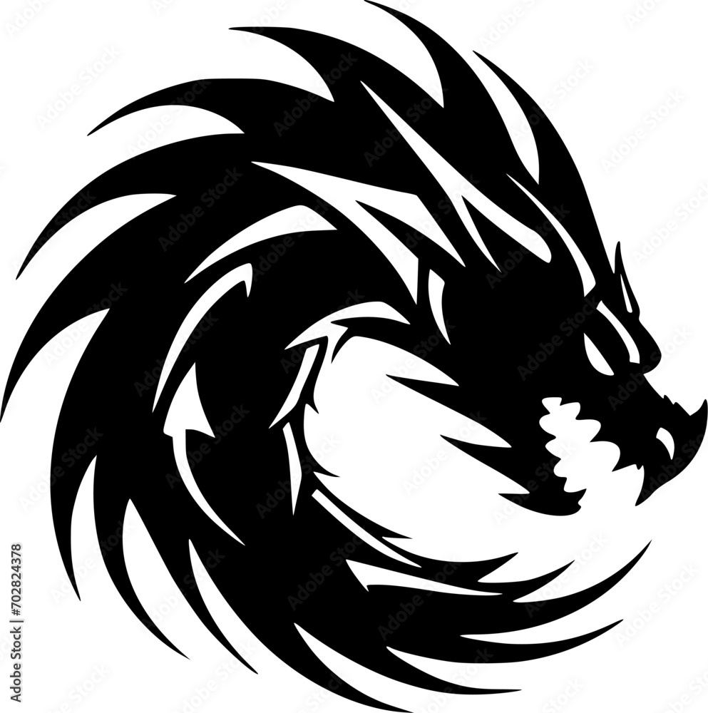 Obraz premium Dragon - High Quality Vector Logo - Vector illustration ideal for T-shirt graphic