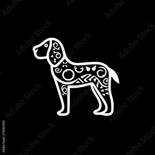 Dog - Minimalist and Flat Logo - Vector illustration