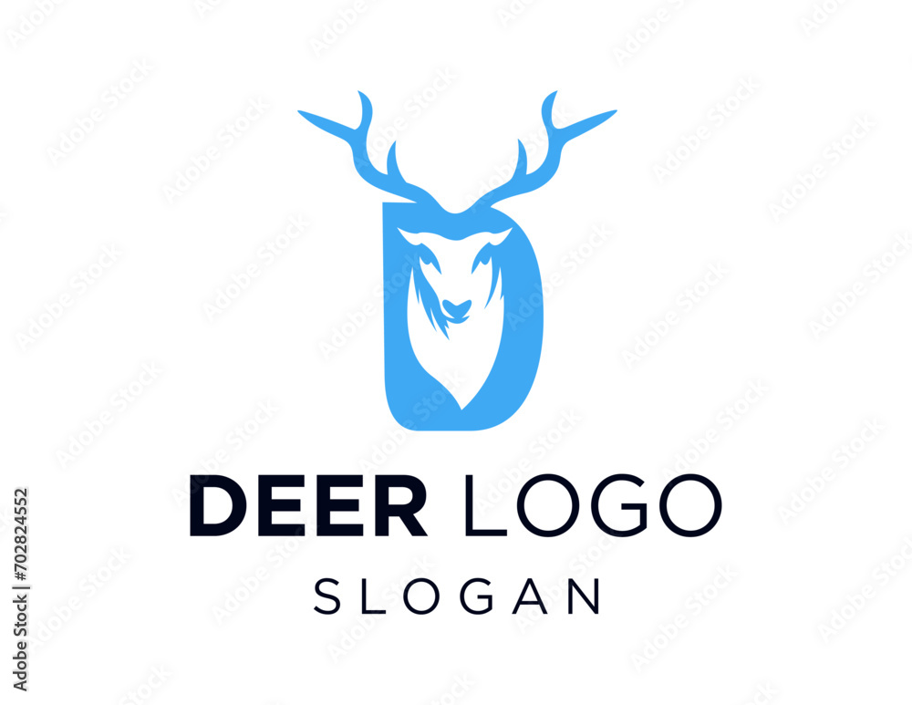 The logo design is about Deer and was created using the Corel Draw 2018 application with a white background.