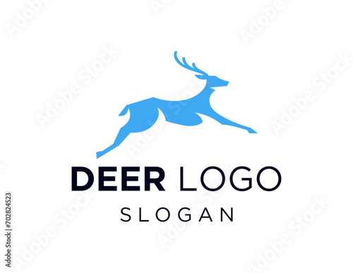 The logo design is about Deer and was created using the Corel Draw 2018 application with a white background.