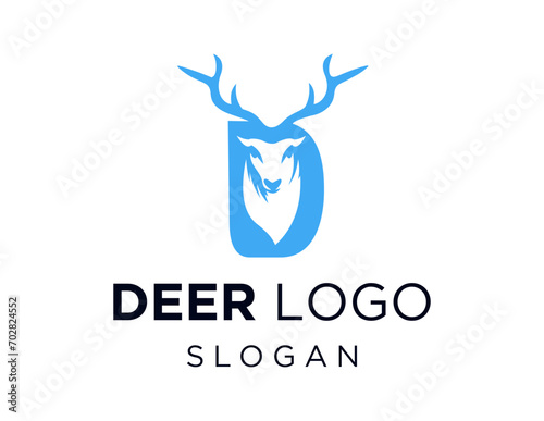 The logo design is about Deer and was created using the Corel Draw 2018 application with a white background.