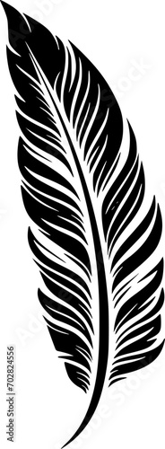 Feather - Minimalist and Flat Logo - Vector illustration