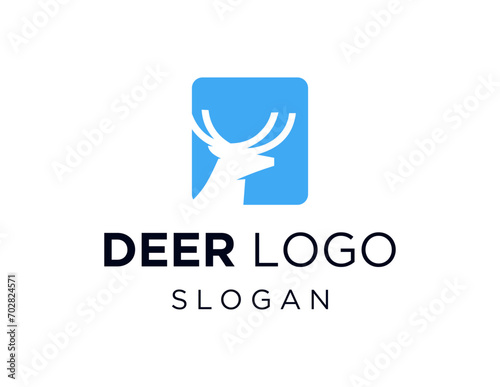 The logo design is about Deer and was created using the Corel Draw 2018 application with a white background.