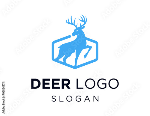 The logo design is about Deer and was created using the Corel Draw 2018 application with a white background.