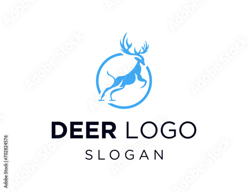 The logo design is about Deer and was created using the Corel Draw 2018 application with a white background.