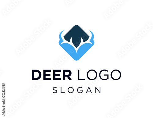 The logo design is about Deer and was created using the Corel Draw 2018 application with a white background.