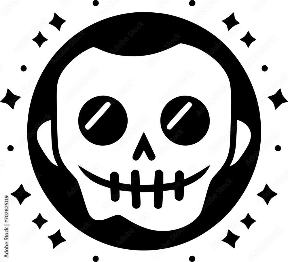 Fototapeta premium Halloween | Black and White Vector illustration