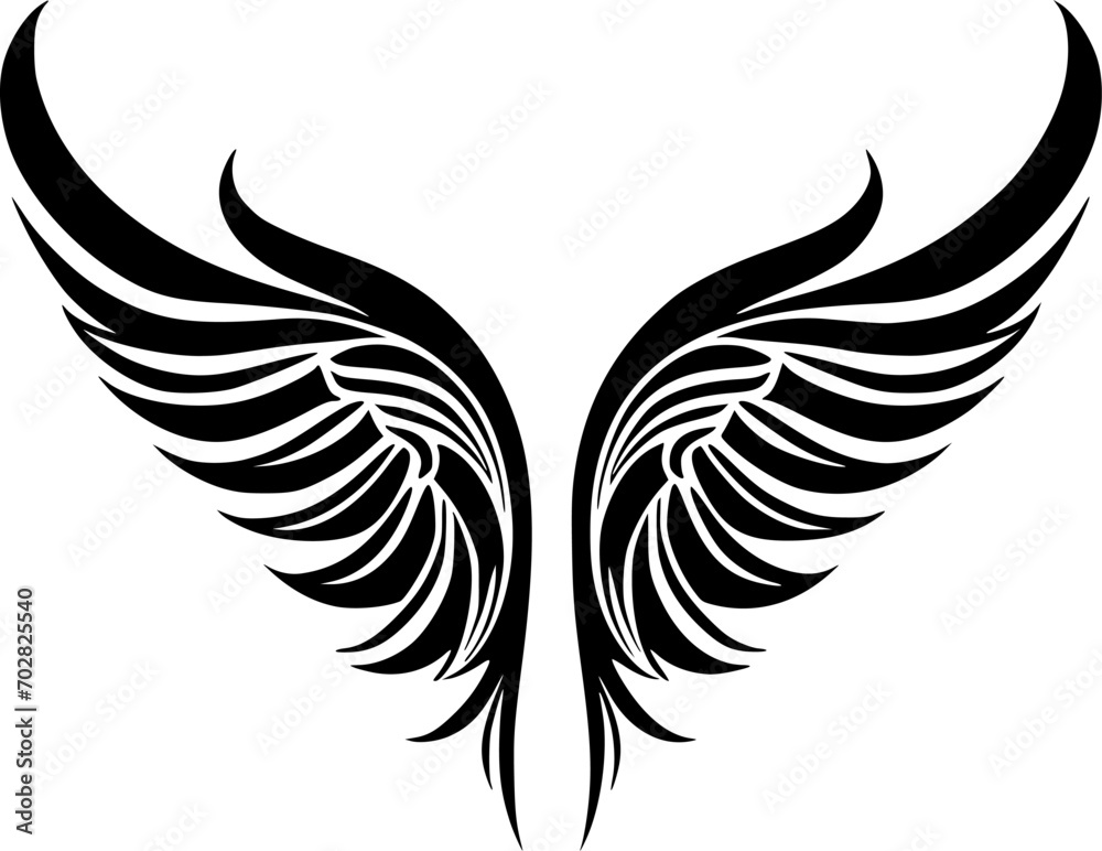 Fototapeta premium Angel Wings - Minimalist and Flat Logo - Vector illustration