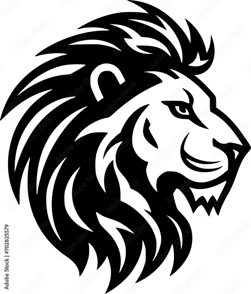 Fototapeta premium Lion, Minimalist and Simple Silhouette - Vector illustration