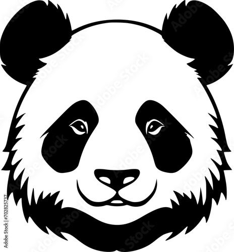 Panda | Black and White Vector illustration