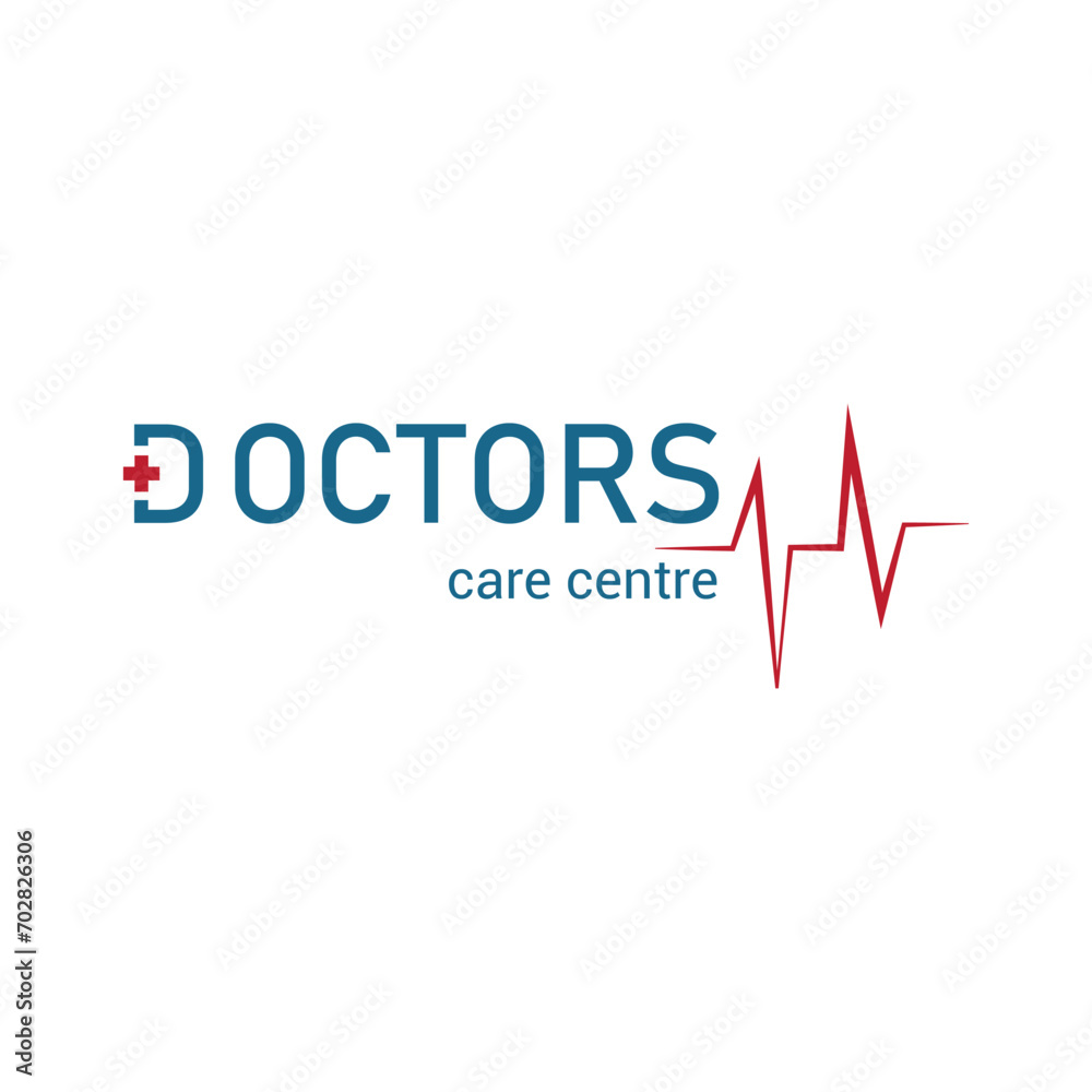 Logo Doctor Medical Health Icon Vector Cardiology Background Ever Struck Design Technology Isolated Illustration Concept White Template Hospital Creative Graphics Medicine Science Healthcare Flat 