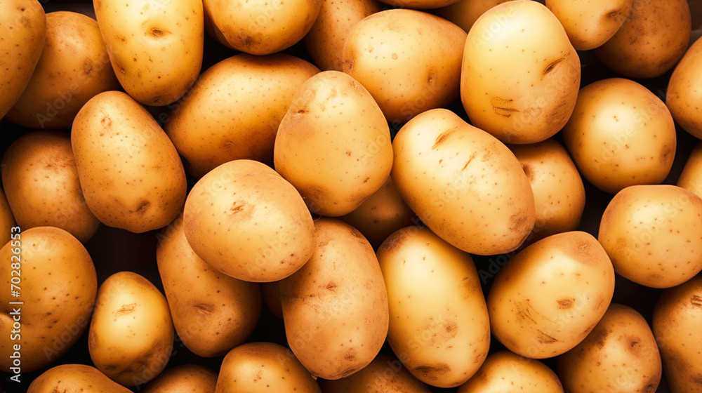 Group of potatoes vegetable pattern wallpaper - ai generative Group of potatoes vegetable pattern wallpaper - ai generative