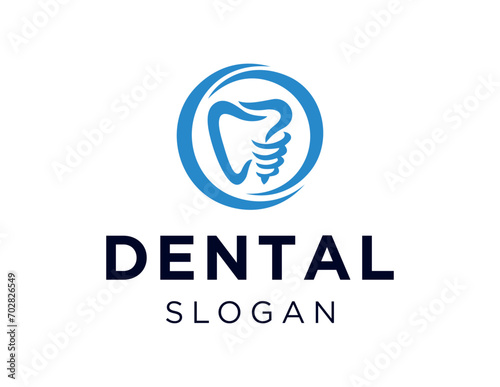 The logo design is about Dental and was created using the Corel Draw 2018 application with a white background.