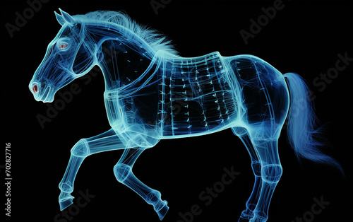 Wallpaper Mural raio x de cavalo  Torontodigital.ca