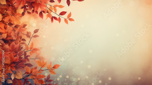 Vibrant Autumn Foliage Background, Embracing the Essence of Fall © Linus