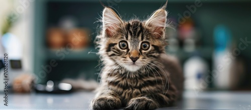 Kitten at vet clinic Little...