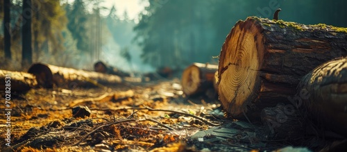 Illegal cutting of forests ...