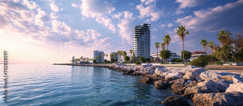 Foto High rise buildings on Limassol beachfront Cyprus