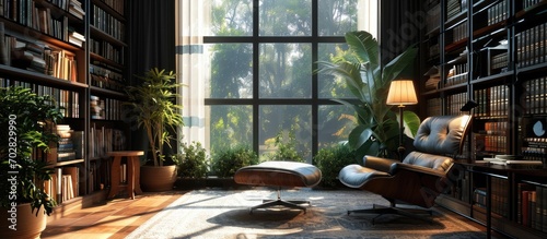 Modern interior with cozy r...