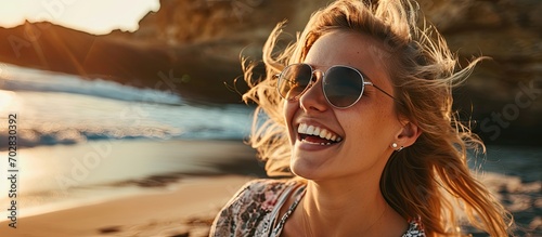 Happy beautiful young woman...
