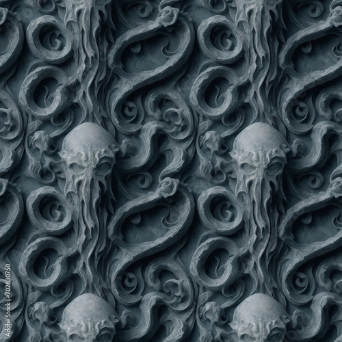 Seamless Gothic Wall Texture - Generative ai, üretken yapay zeka