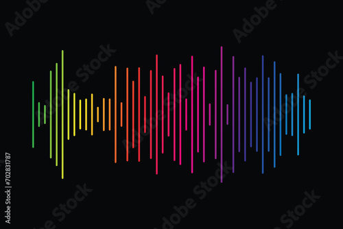 Audio spectrum design vector illustration.