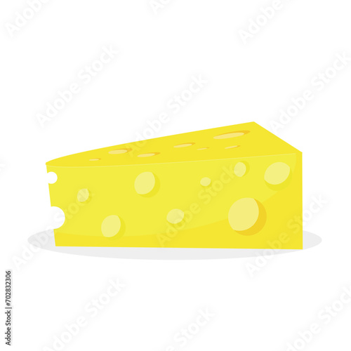 Vector cheese icon. Flat design. Sutable for apps and animation. 