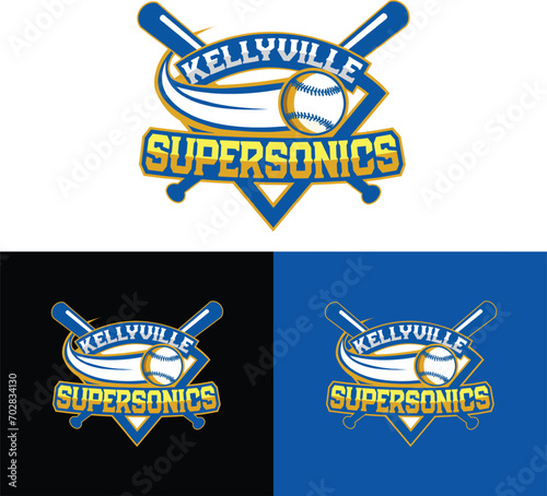Baseball logo design, Baseball tournament logo sport for sports club emblems, Baseball team logo vector illustration
