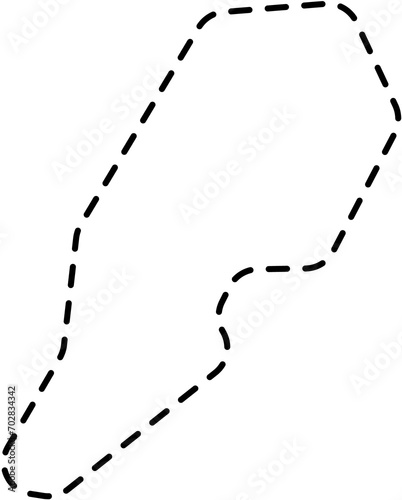 dash line drawing of armenia map.