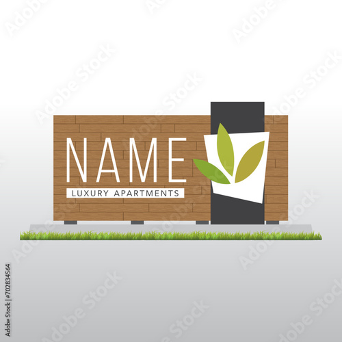 Monument Sign Design Templates Masonry Commercial Property Real Estate Neighborhood Signage Brick Stone Wood