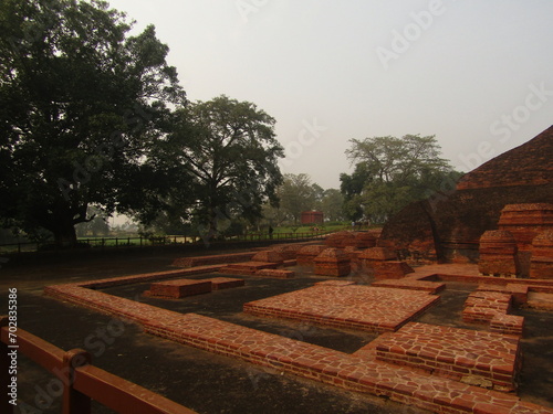 Nalanda Mahavihara Archaeological ruins Bihar Gaya History Ancient India University  photo