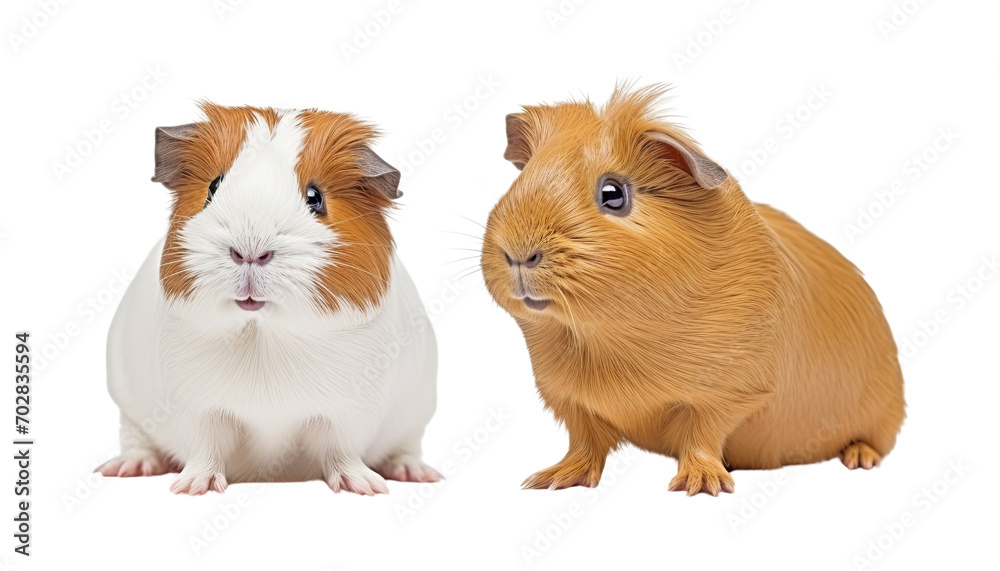 two guinea pig isolated on transparent background cutout two guinea pig isolated on transparent background cutout