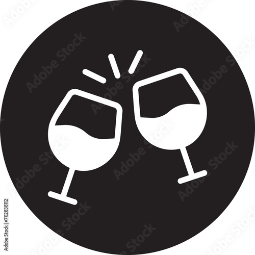 cheers glyph icon