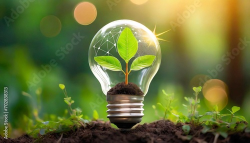 light bulb, ecology, environment, nature, growth of new life