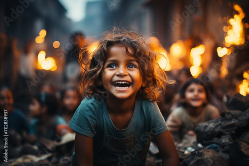 In the slums, the children sit around and practice, their laughter full of hope