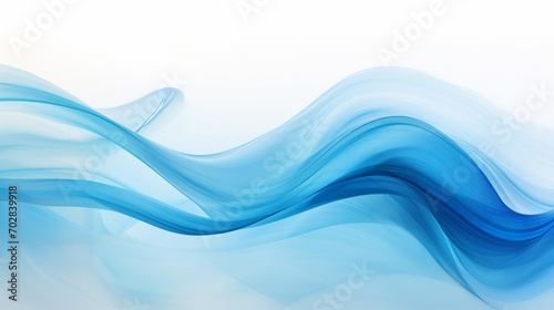 A blurry blue wave on a white background