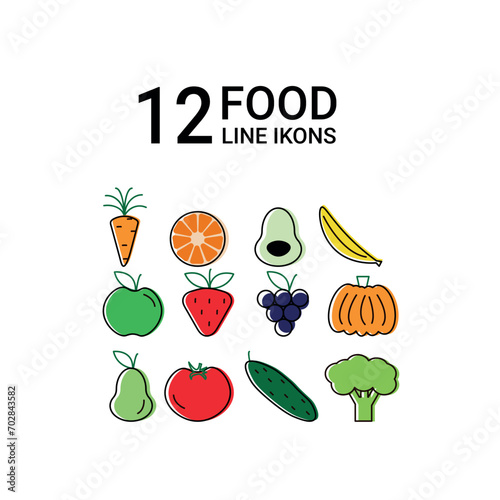 food line ikons photo