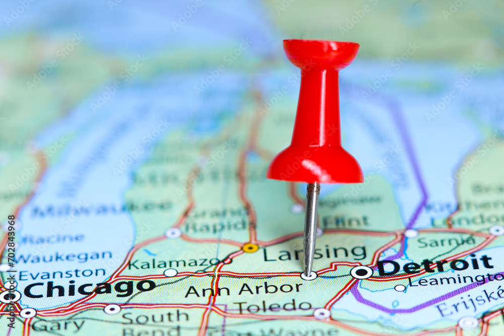 Ann Arbor, Michigan pin on map Ann Arbor, Michigan pin on map