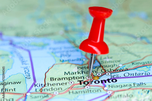 Brampton, Canada pin on map