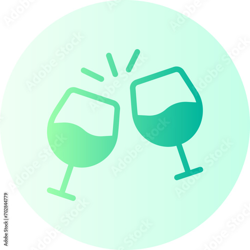cheers gradient icon