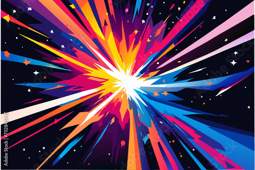 A cosmic collision of galaxies. vektor icon illustation
