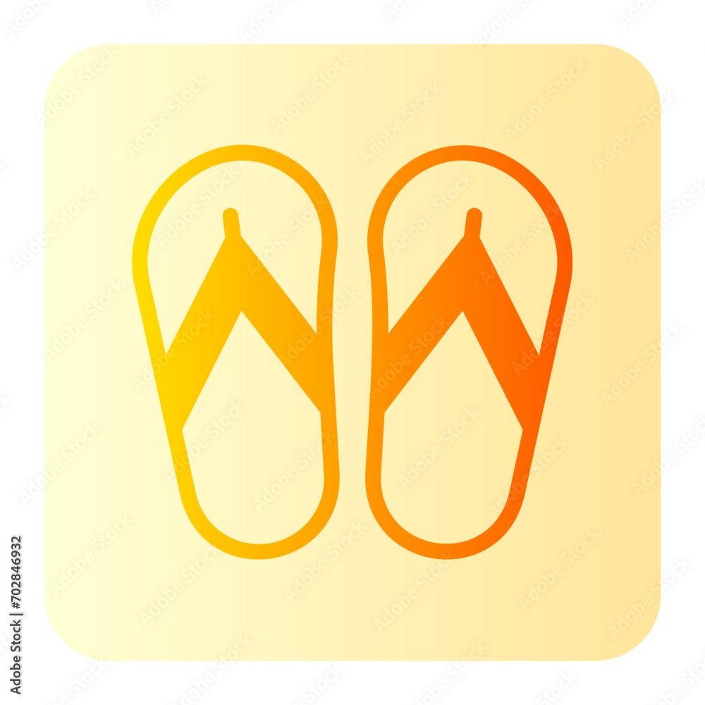 Flip flop gradient icon Flip flop gradient icon