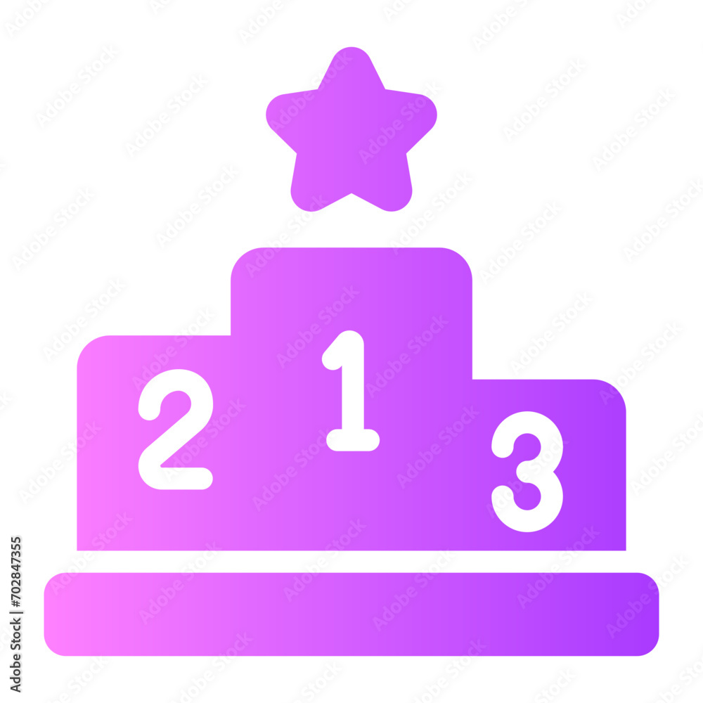podium gradient icon podium gradient icon