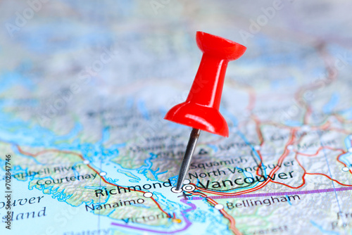Richmond, Canada pin on map